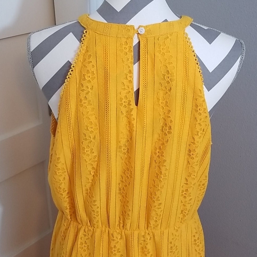Skies Are Blue Sunlit Yellow Lace Maxi Dress - Picture 5 of 6